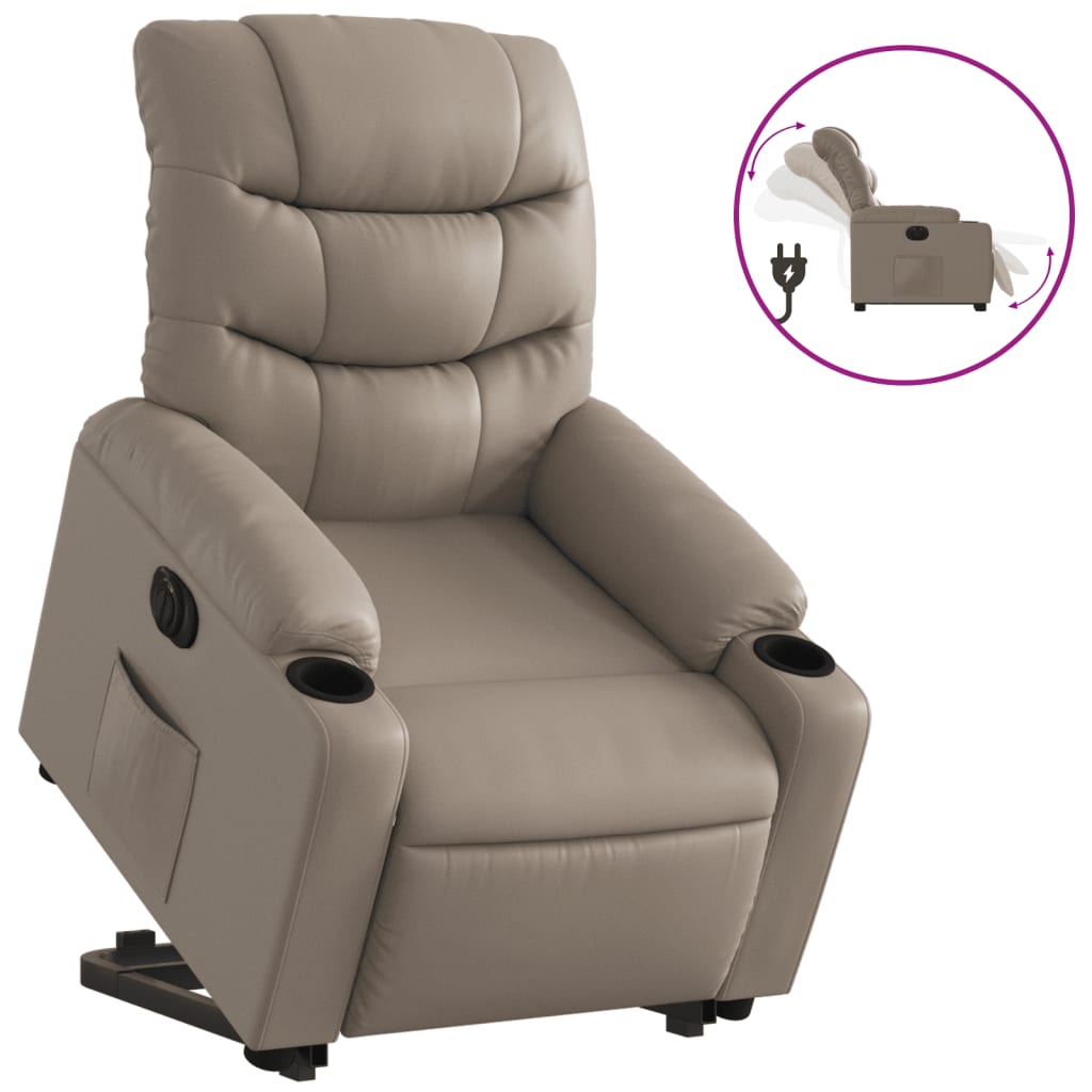 Fauteuil inclinable électrique cappuccino similicuir Fauteuils vidaXL   