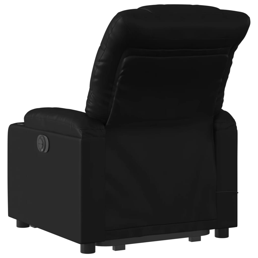 Fauteuil inclinable de massage électrique noir similicuir Fauteuils vidaXL   