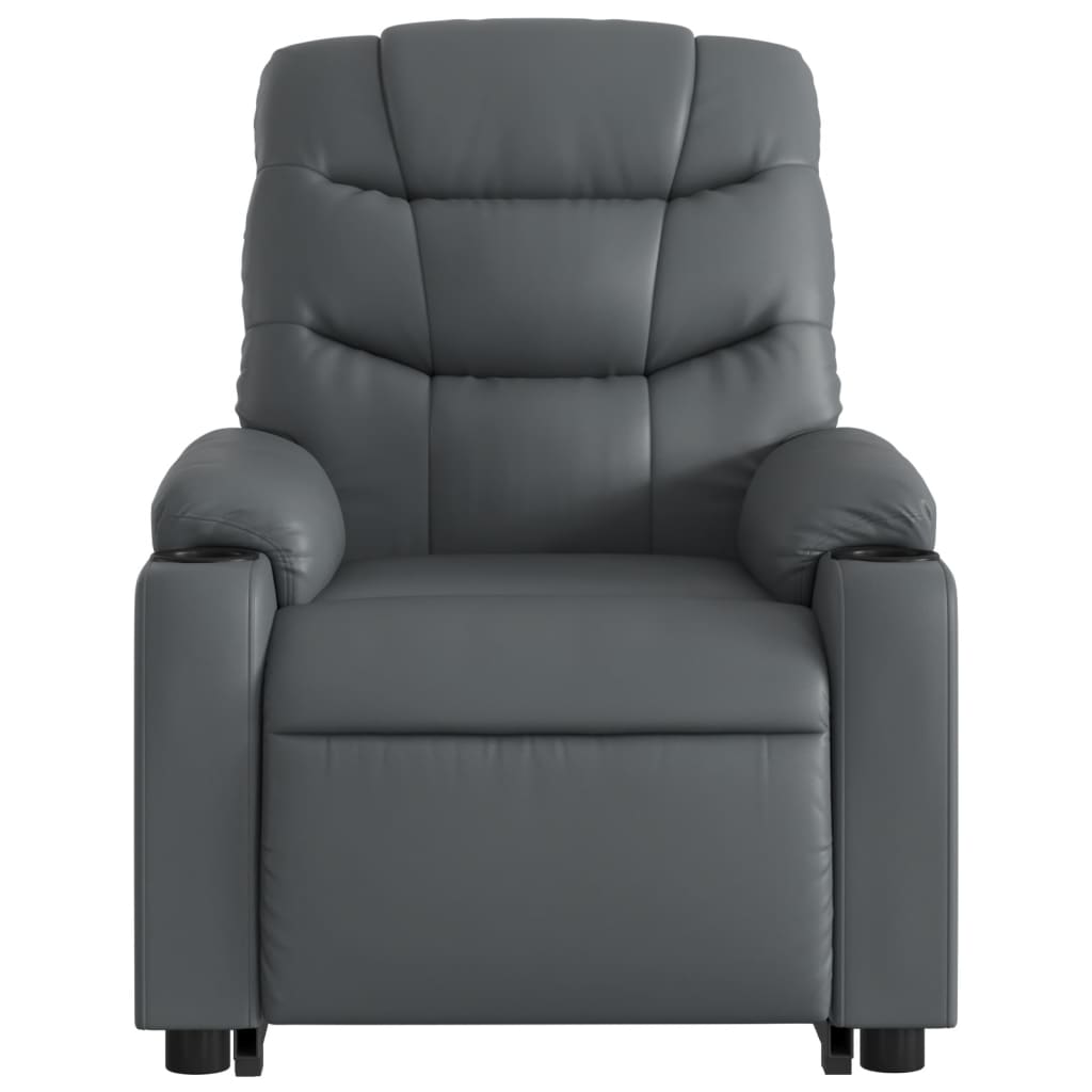 Fauteuil inclinable de massage électrique gris similicuir Fauteuils vidaXL   