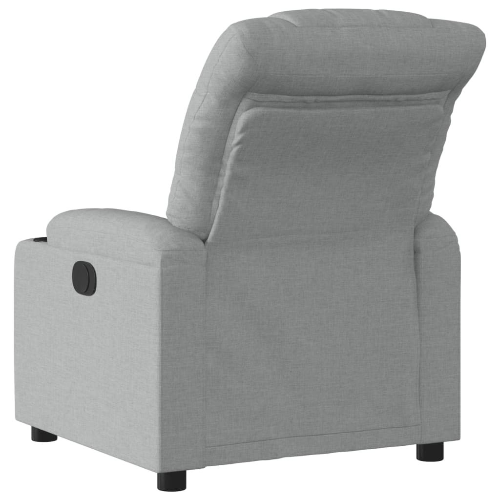 Fauteuil inclinable électrique Gris clair Tissu Fauteuils vidaXL   