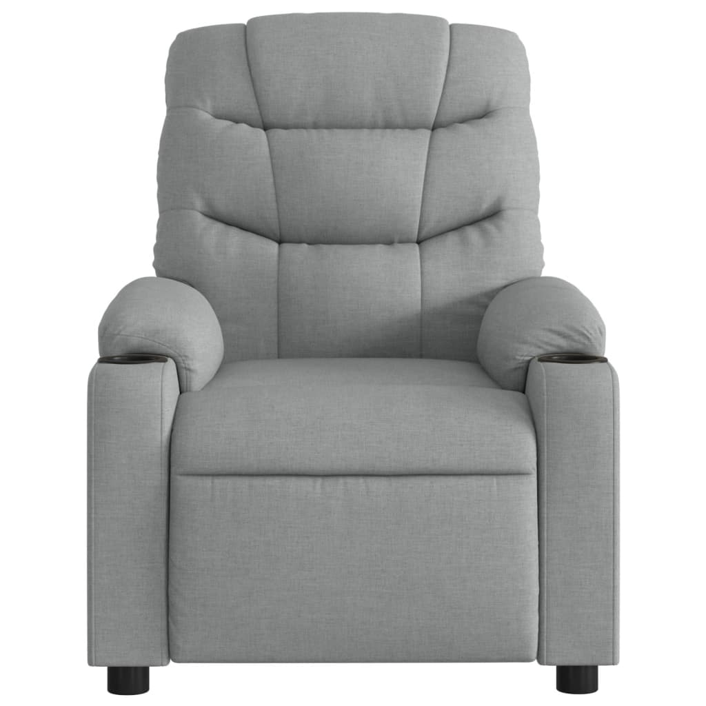 Fauteuil inclinable électrique Gris clair Tissu Fauteuils vidaXL   