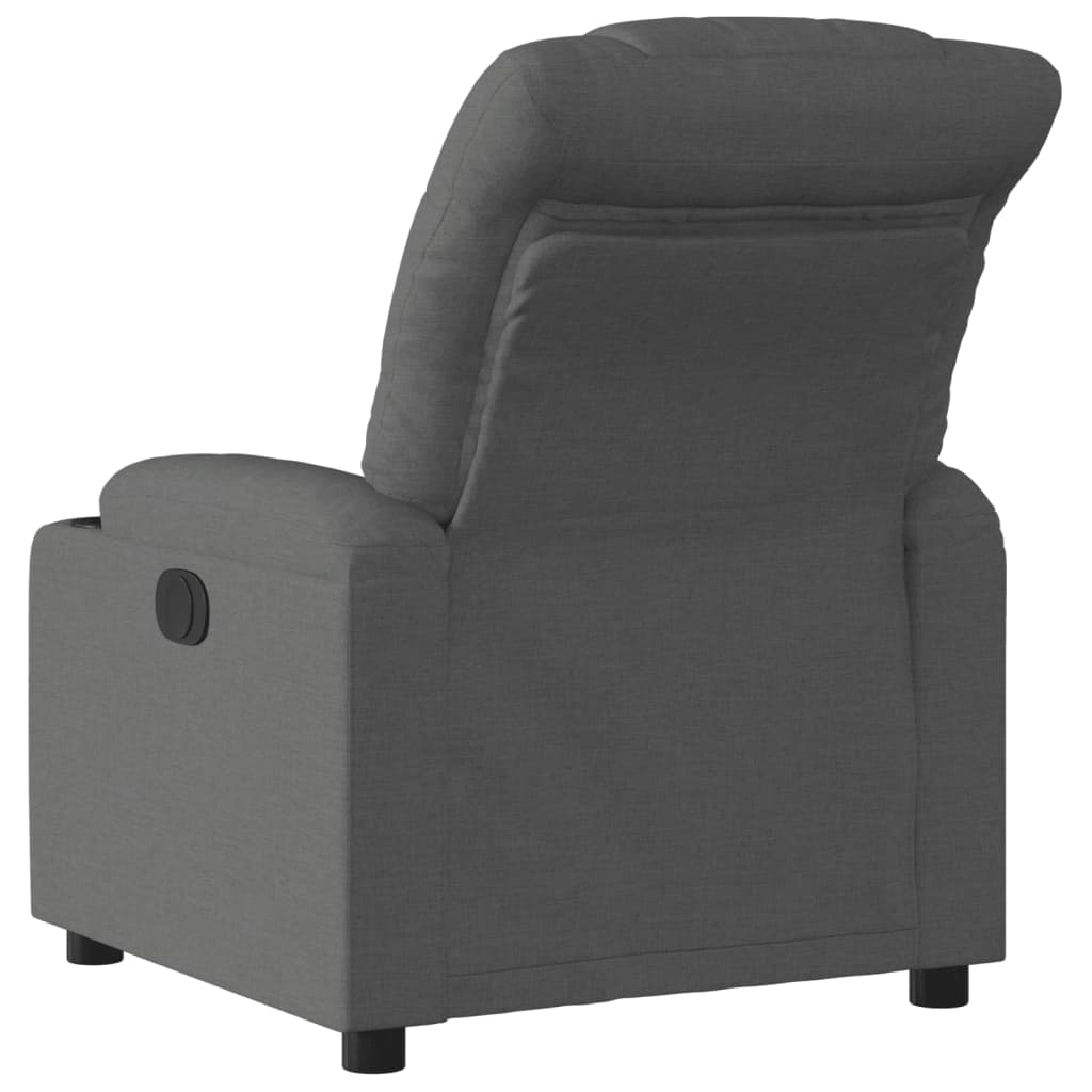 Fauteuil inclinable électrique Gris foncé Tissu Fauteuils vidaXL   