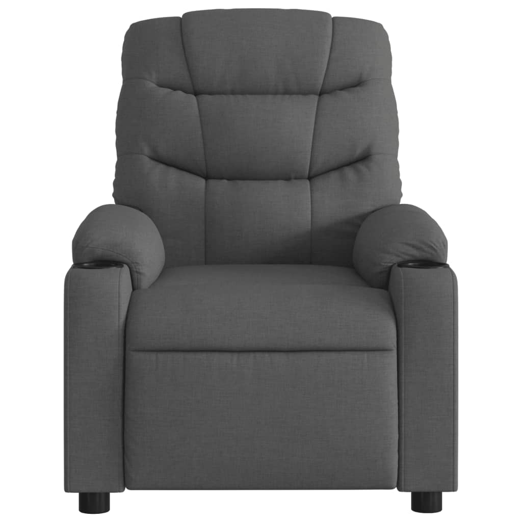 Fauteuil inclinable électrique Gris foncé Tissu Fauteuils vidaXL   