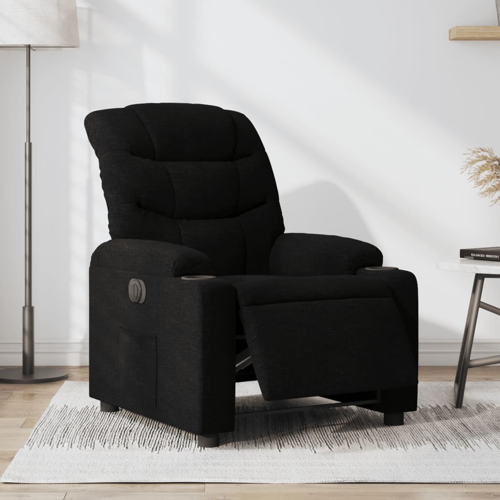 Fauteuil inclinable électrique Noir Tissu Fauteuils vidaXL   