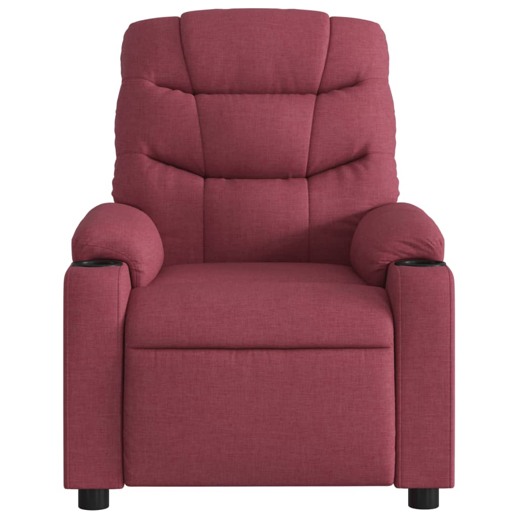 Fauteuil inclinable électrique Rouge bordeaux Tissu Fauteuils vidaXL   