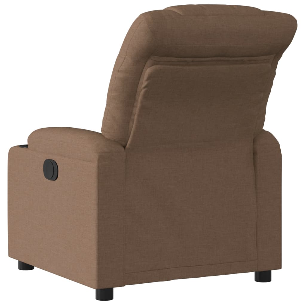 Fauteuil inclinable électrique Marron Tissu Fauteuils vidaXL   