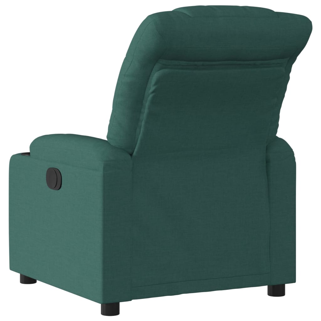 Fauteuil inclinable électrique Vert foncé Tissu Fauteuils vidaXL   