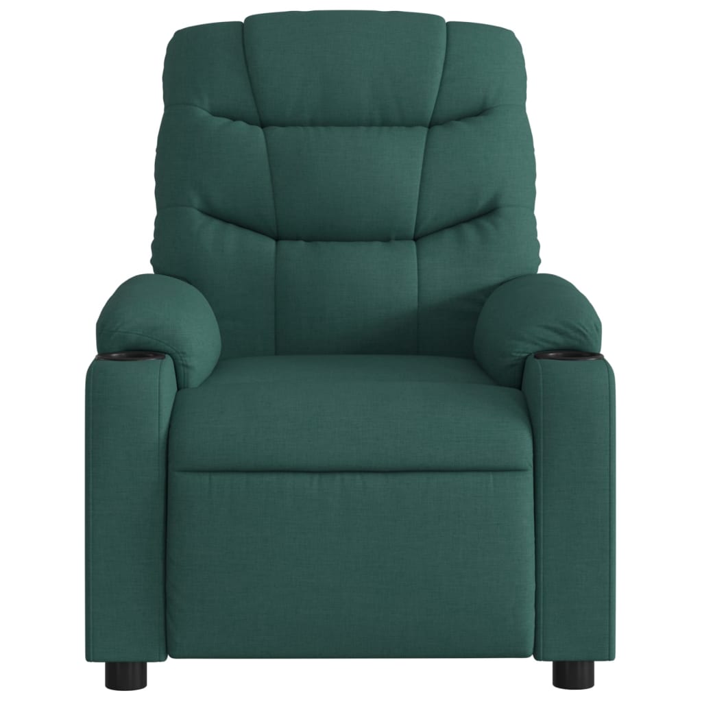 Fauteuil inclinable électrique Vert foncé Tissu Fauteuils vidaXL   