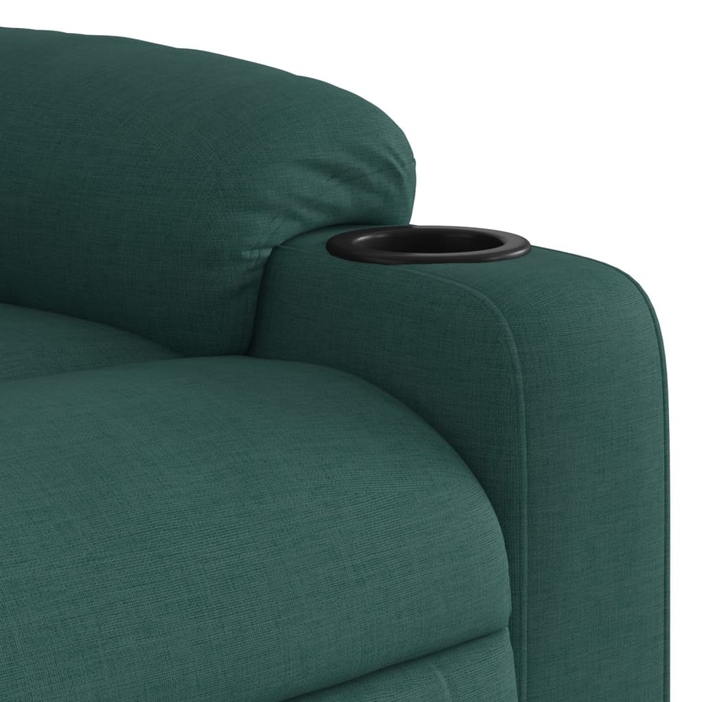 Fauteuil inclinable électrique Vert foncé Tissu Fauteuils vidaXL   