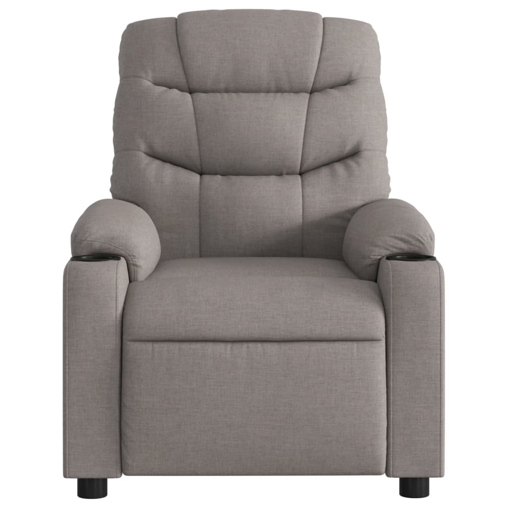 Fauteuil inclinable électrique Taupe Tissu Fauteuils vidaXL   