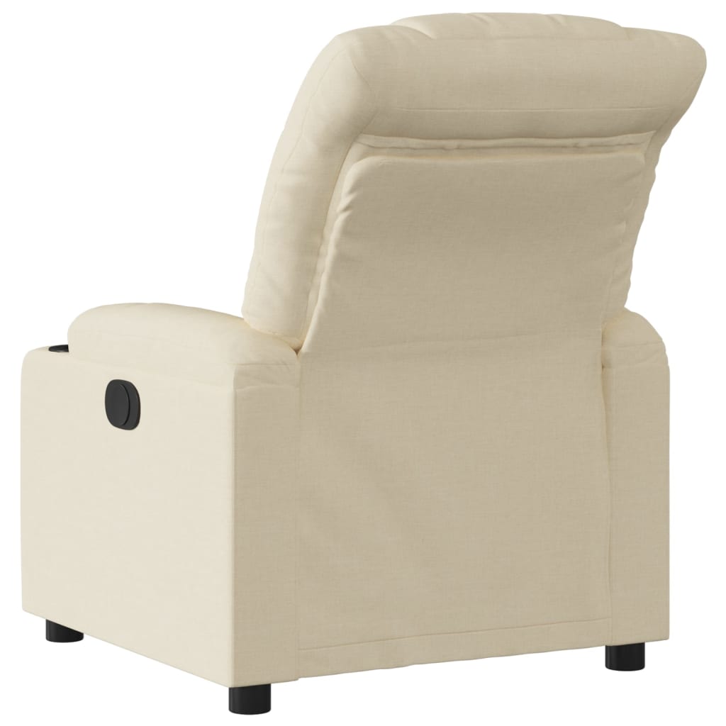 Fauteuil inclinable électrique Crème Tissu Fauteuils vidaXL   