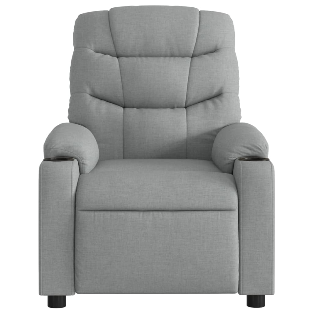 Fauteuil de massage inclinable électrique gris clair tissu Fauteuils vidaXL   