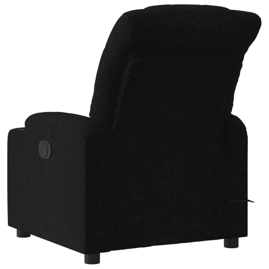 Fauteuil de massage inclinable électrique Noir Tissu Fauteuils vidaXL   