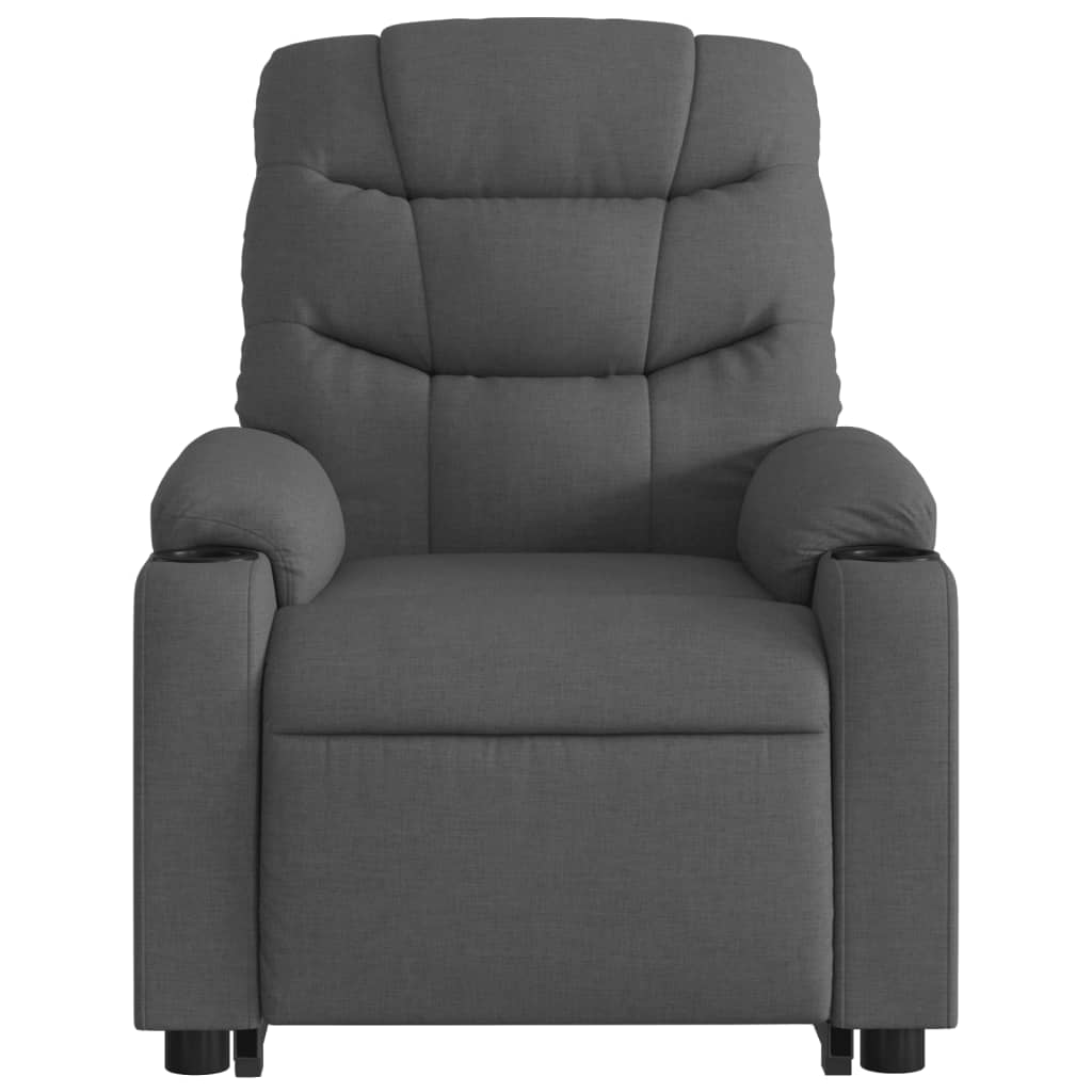 Fauteuil inclinable Gris foncé Tissu Fauteuils vidaXL   