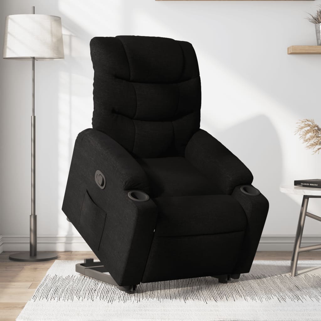 Fauteuil inclinable noir tissu Fauteuils vidaXL   