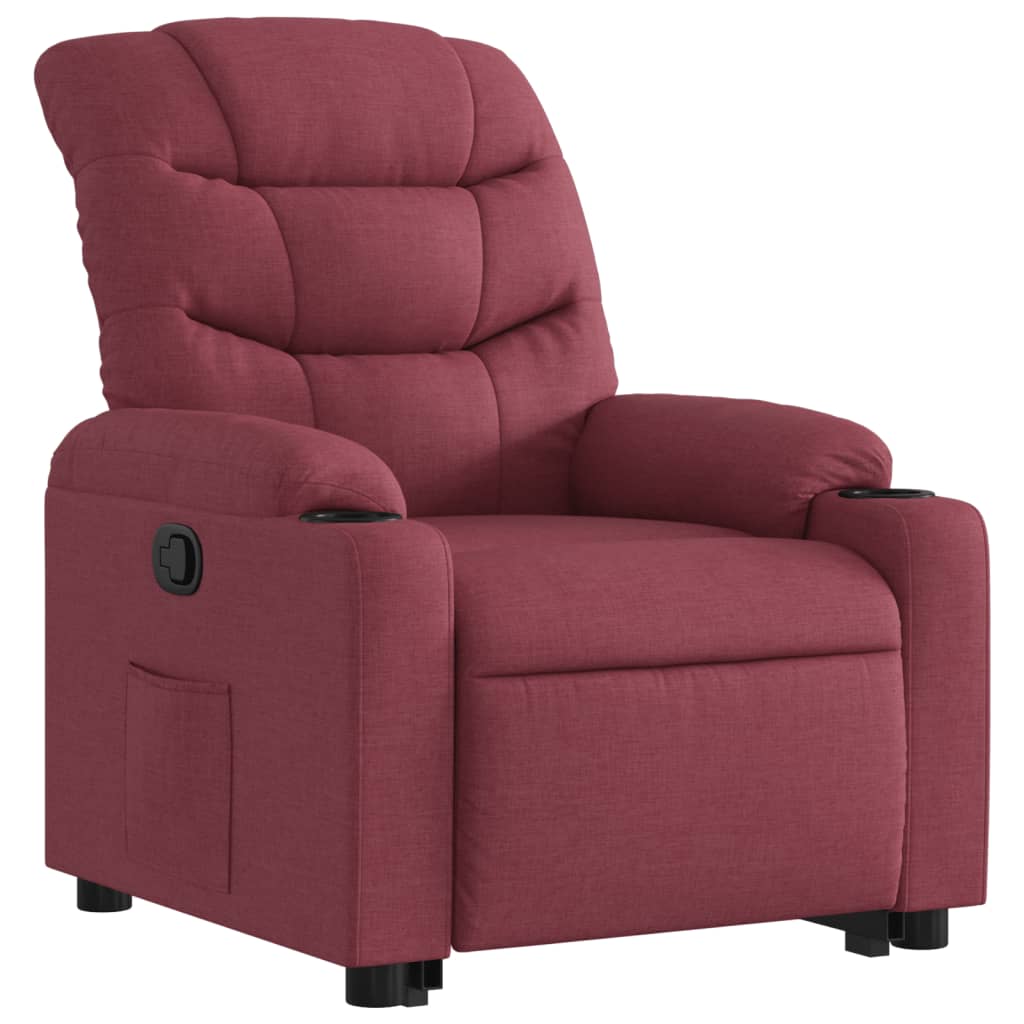 Fauteuil inclinable rouge bordeaux tissu Fauteuils vidaXL   