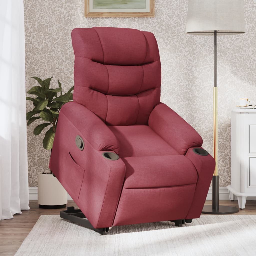 Fauteuil inclinable rouge bordeaux tissu Fauteuils vidaXL   