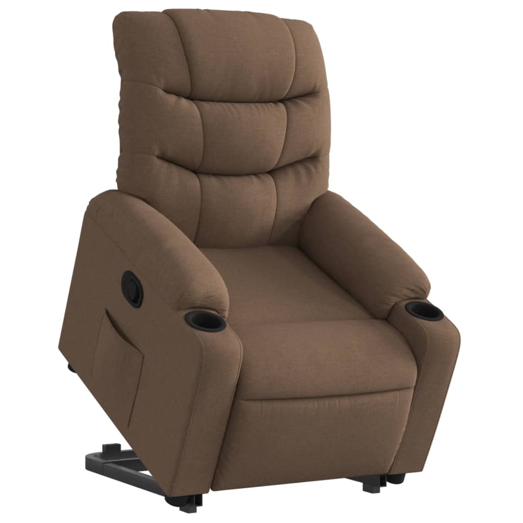 Fauteuil inclinable Marron Tissu Fauteuils vidaXL   