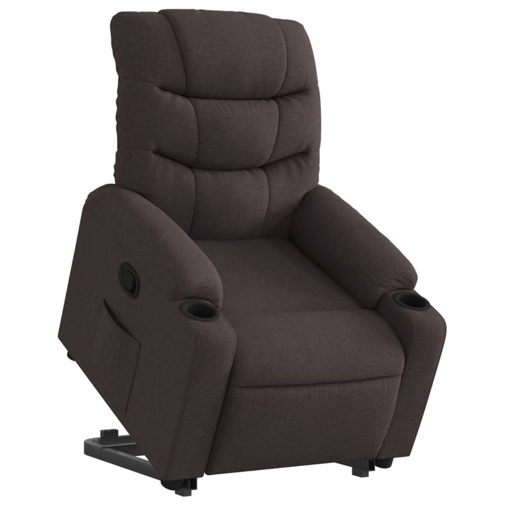 Fauteuil inclinable marron foncé tissu Fauteuils vidaXL   