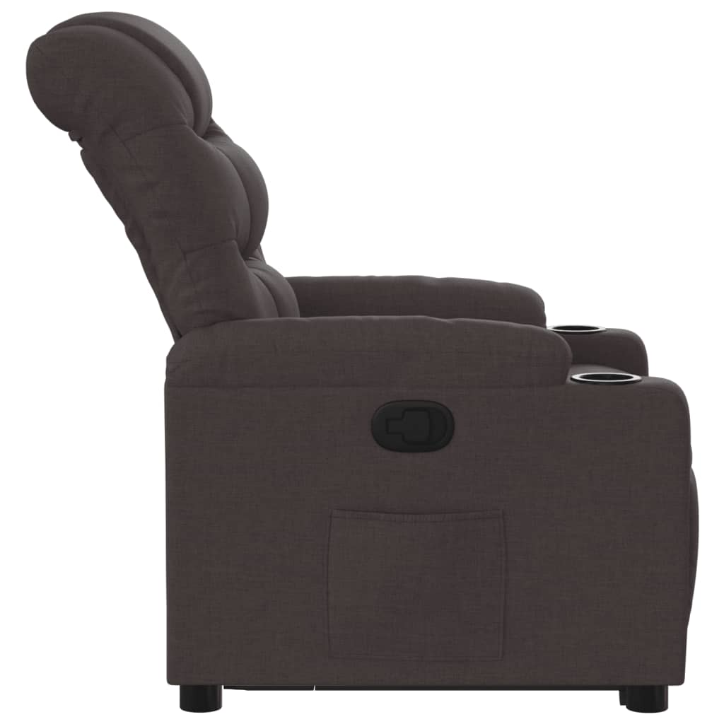 Fauteuil inclinable marron foncé tissu Fauteuils vidaXL   