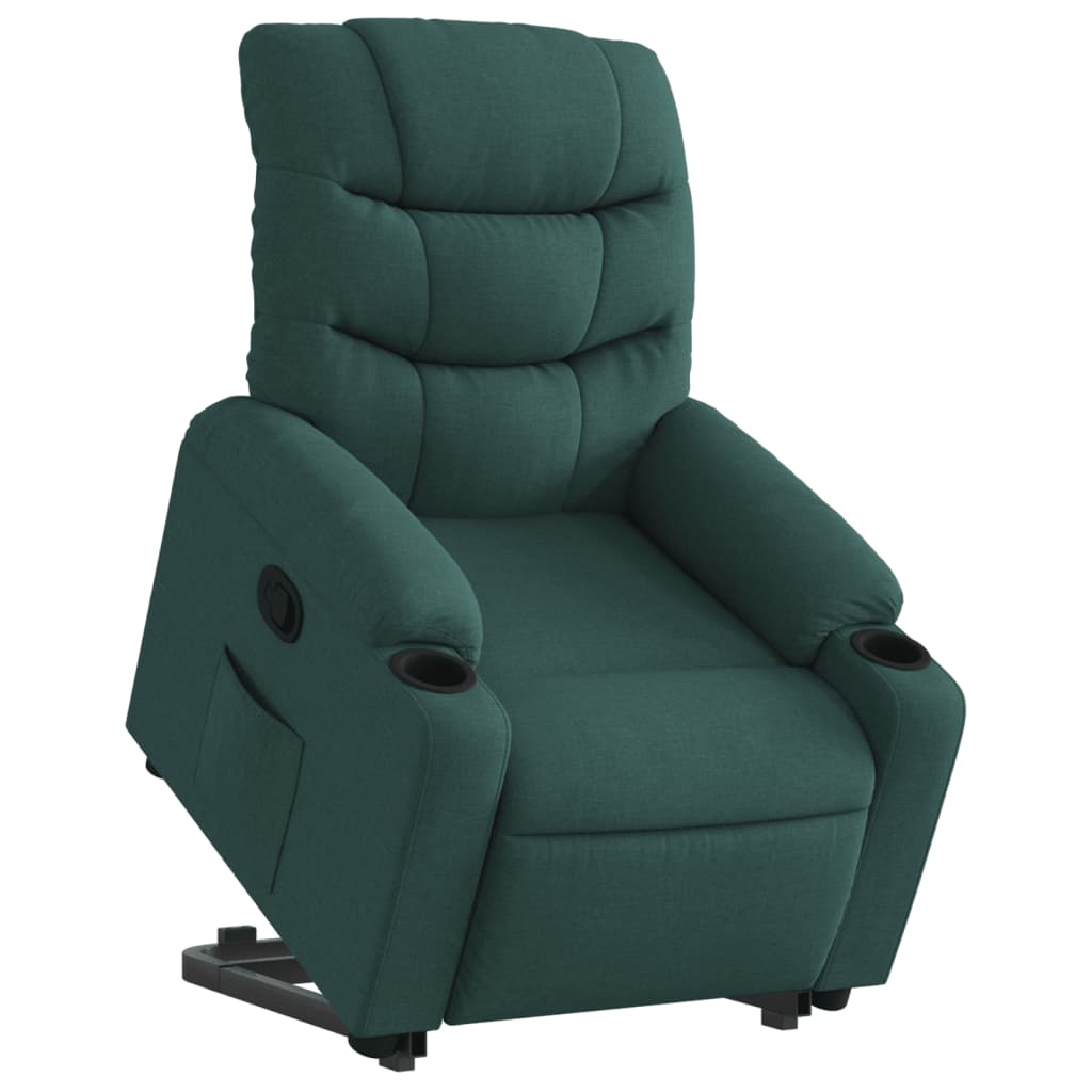 Fauteuil inclinable vert foncé tissu Fauteuils vidaXL   