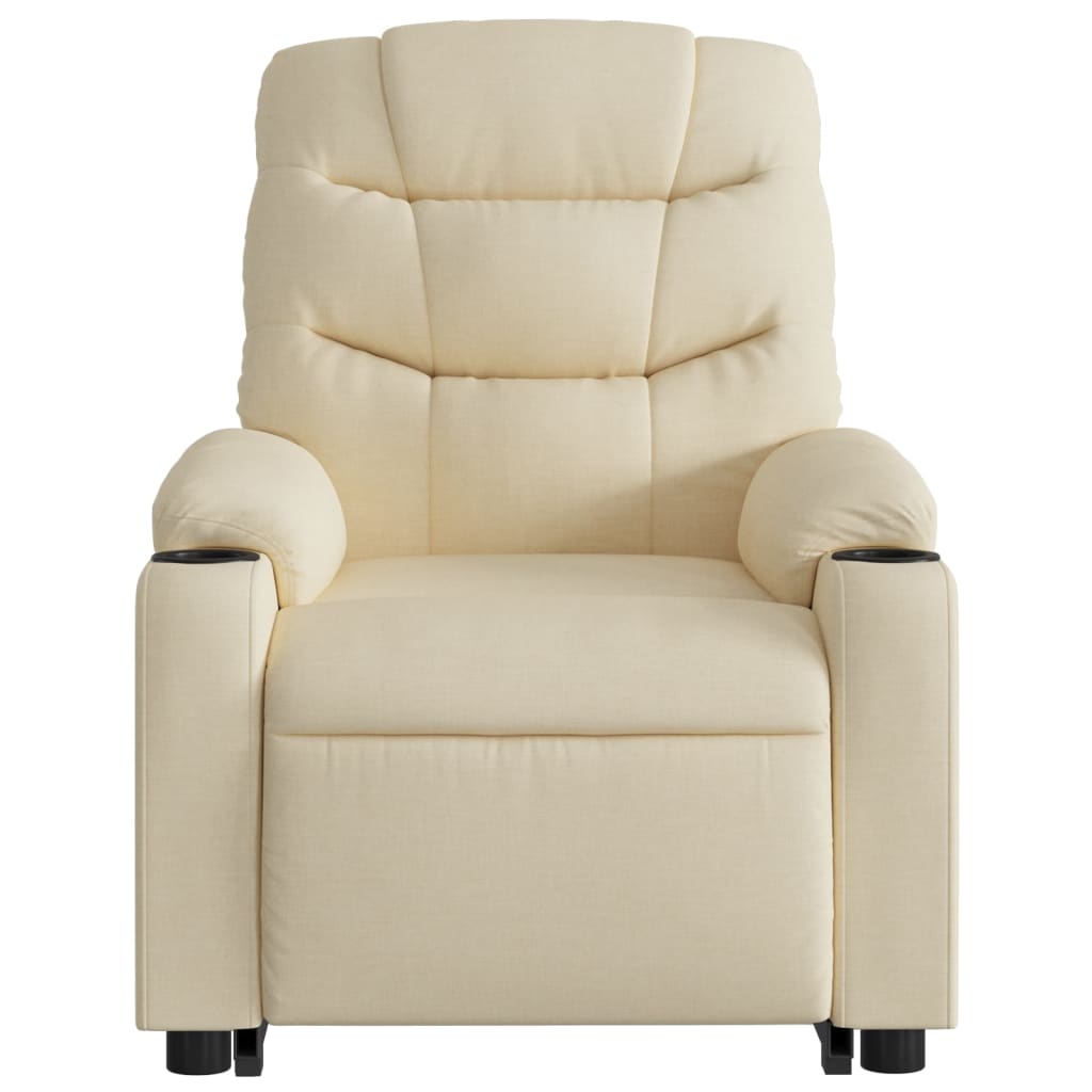 Fauteuil inclinable Crème Tissu Fauteuils vidaXL   