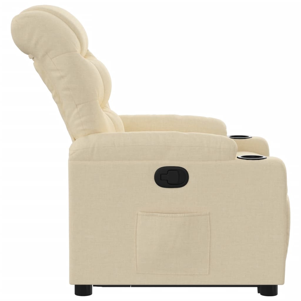 Fauteuil inclinable Crème Tissu Fauteuils vidaXL   