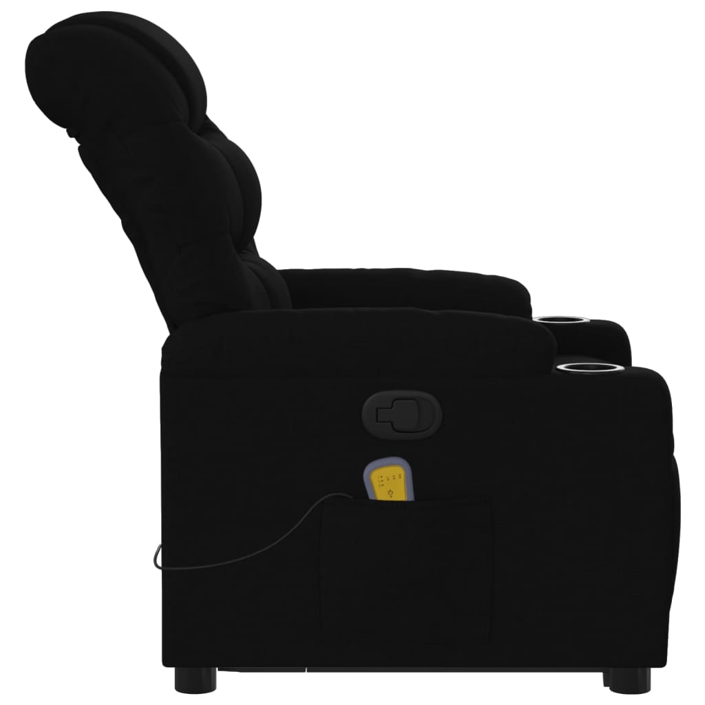 Fauteuil de massage inclinable Noir Tissu Fauteuils vidaXL   