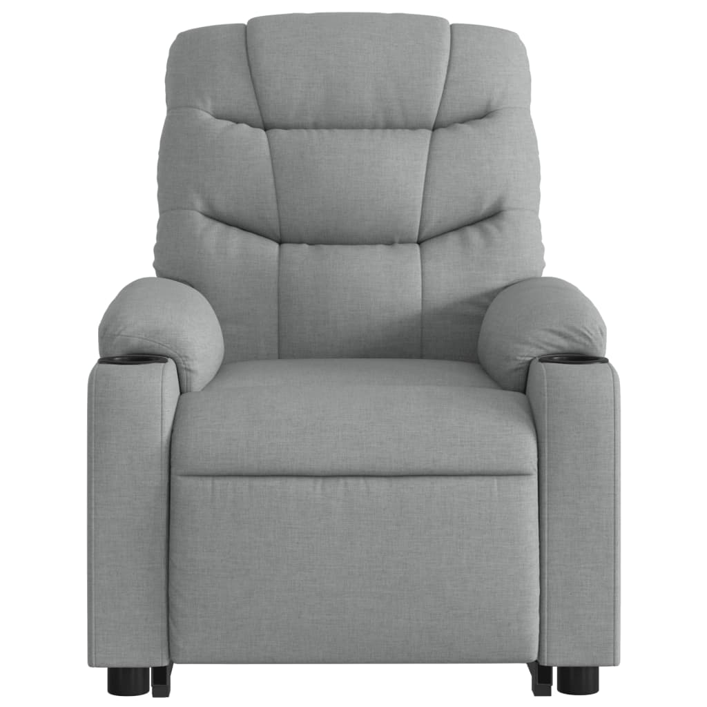 Fauteuil inclinable électrique gris clair tissu Fauteuils vidaXL   