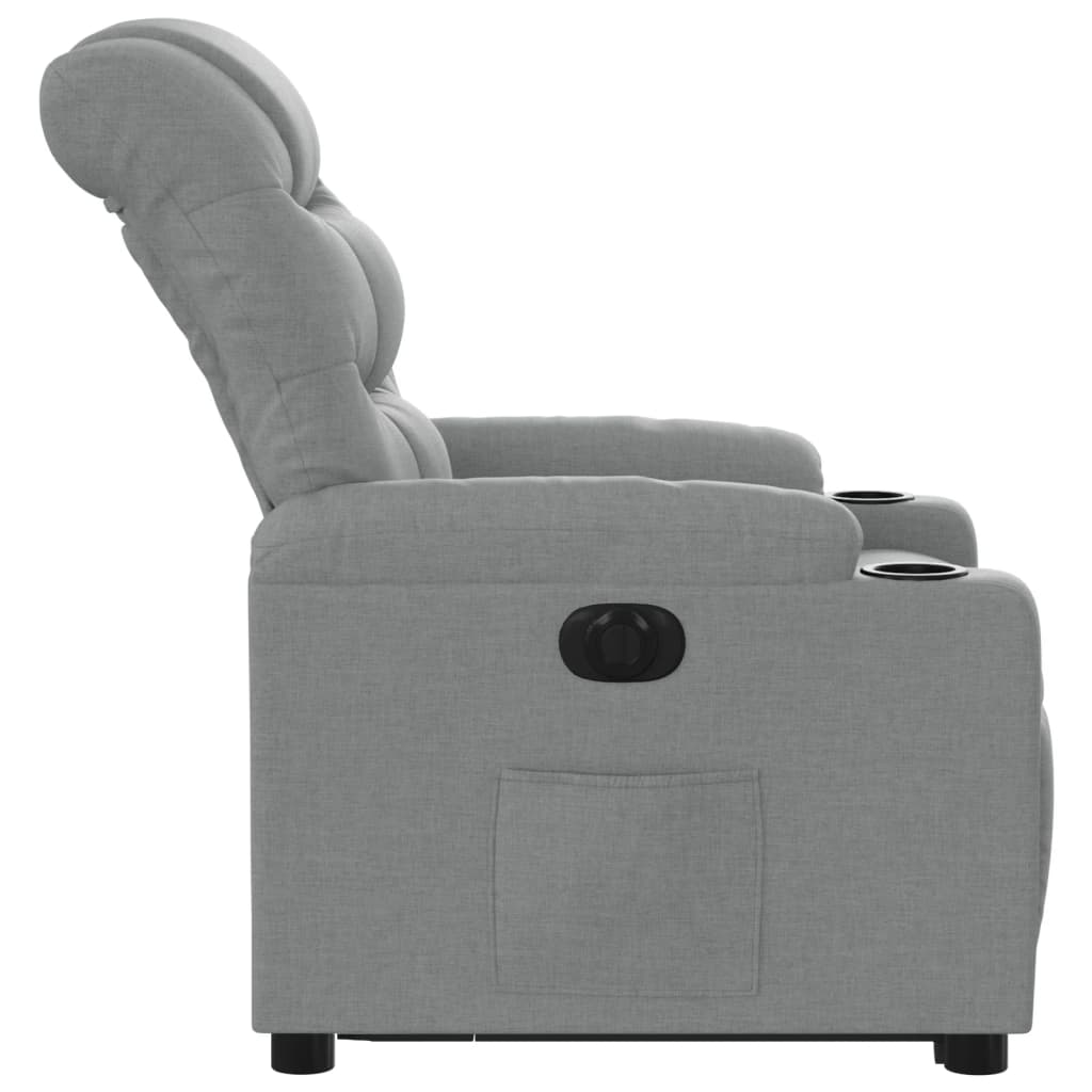 Fauteuil inclinable électrique gris clair tissu Fauteuils vidaXL   