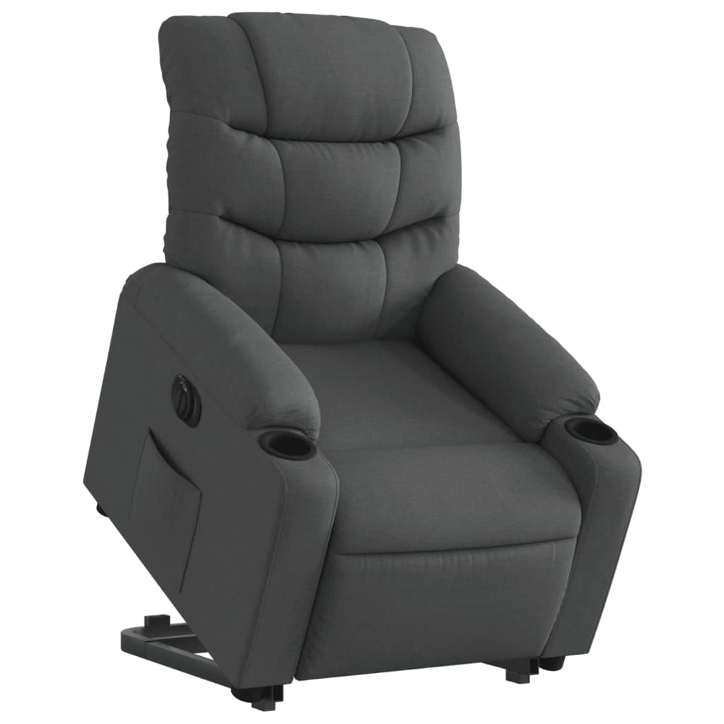 Fauteuil inclinable électrique gris foncé tissu Fauteuils vidaXL   