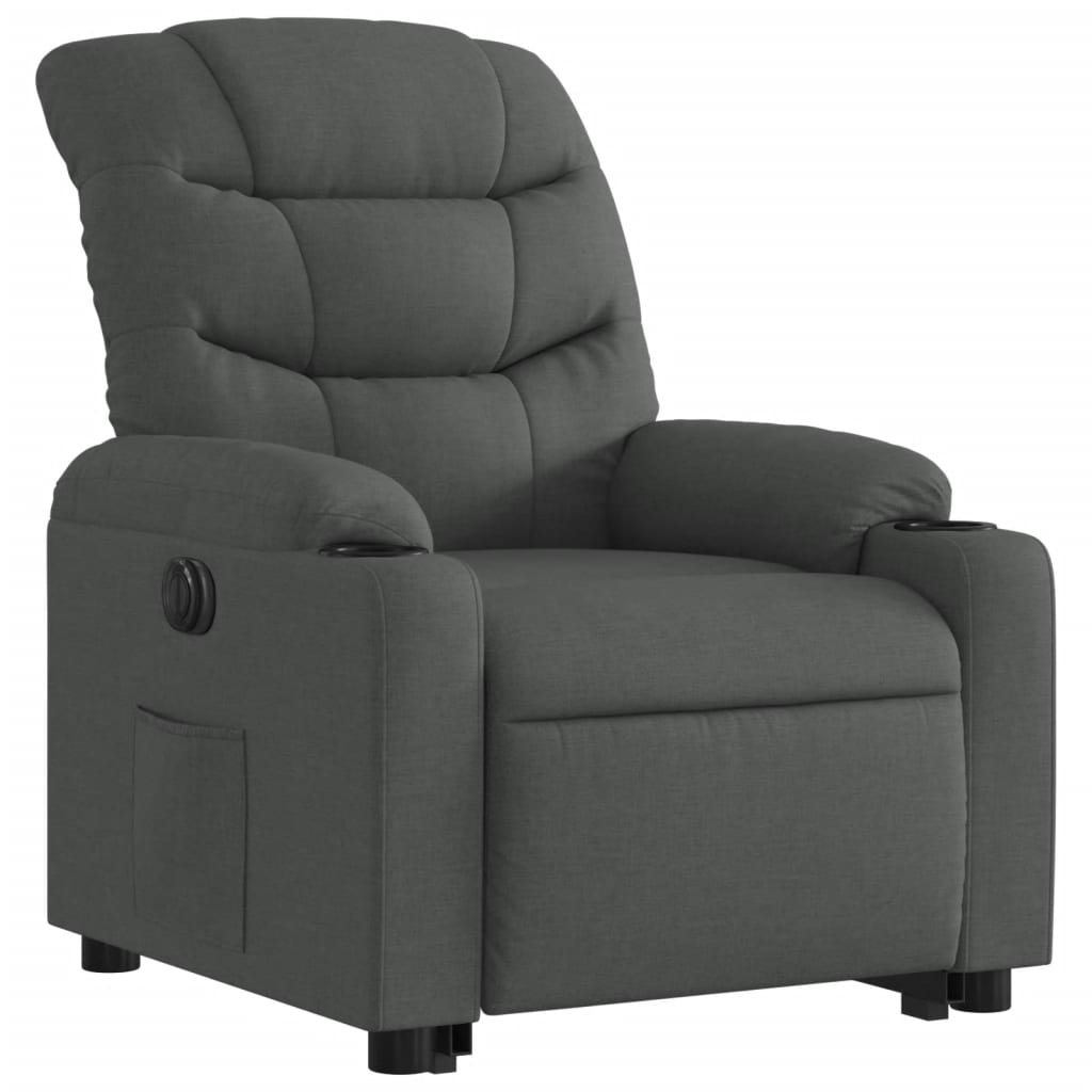 Fauteuil inclinable électrique gris foncé tissu Fauteuils vidaXL   