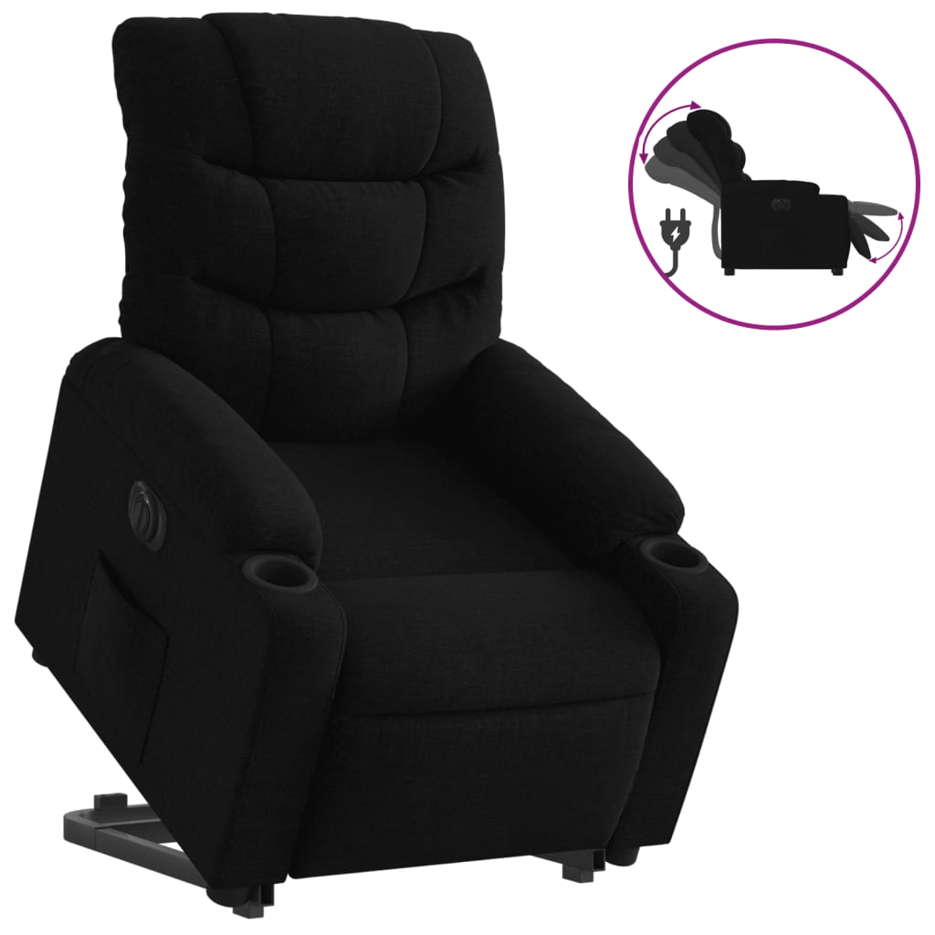 Fauteuil inclinable électrique noir tissu Fauteuils vidaXL   