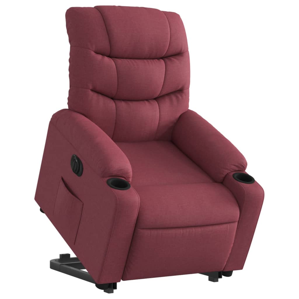 Fauteuil inclinable électrique rouge bordeaux tissu Fauteuils vidaXL   