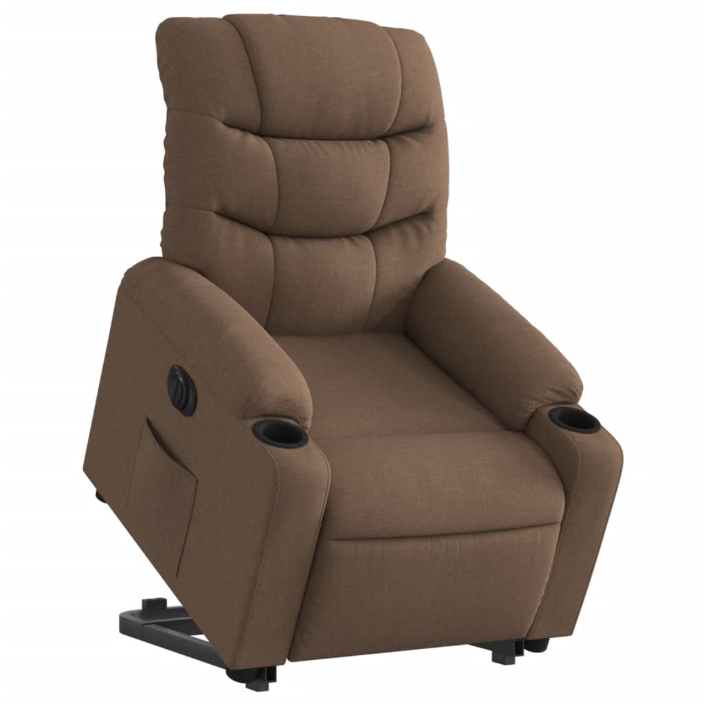 Fauteuil inclinable électrique marron tissu Fauteuils vidaXL   