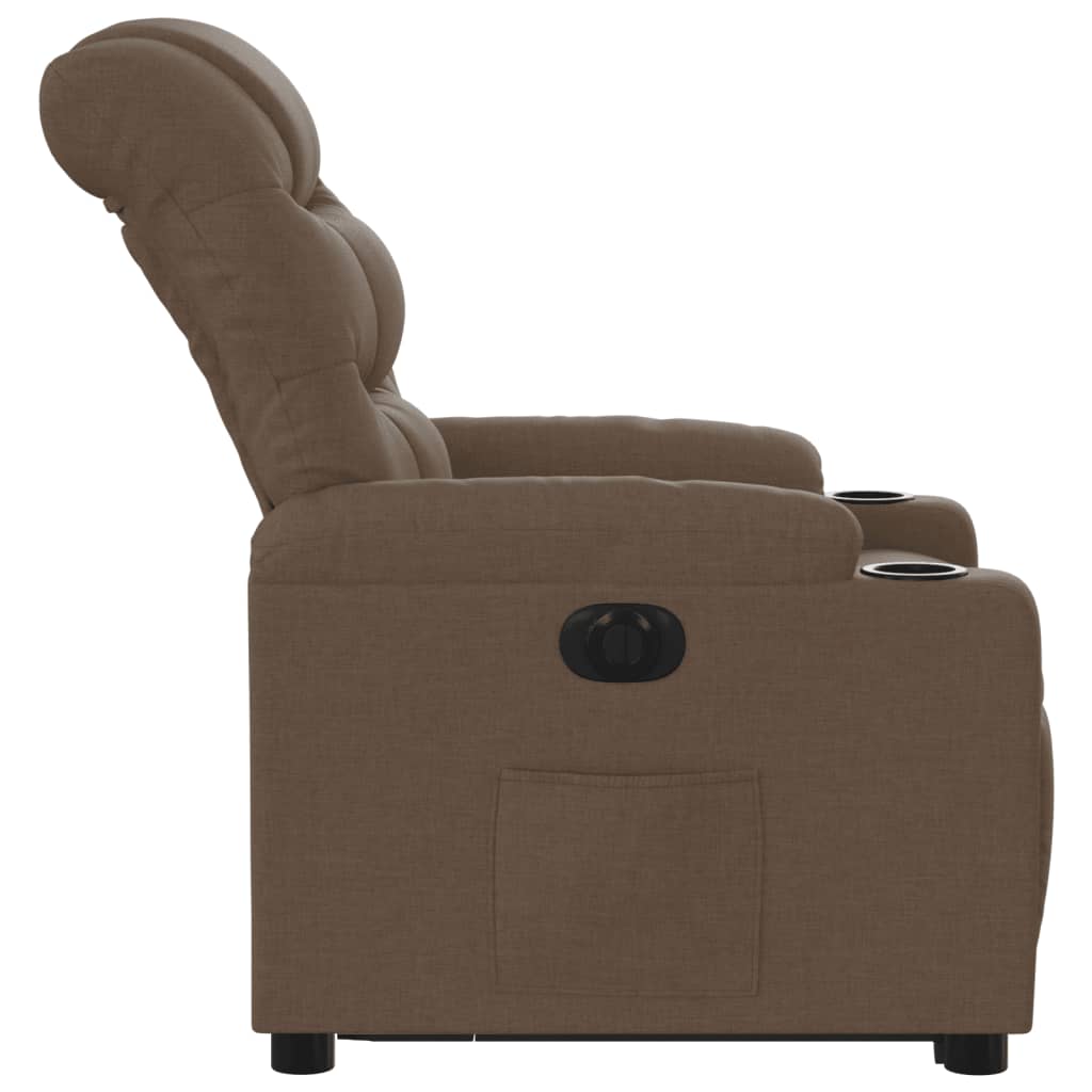 Fauteuil inclinable électrique marron tissu Fauteuils vidaXL   