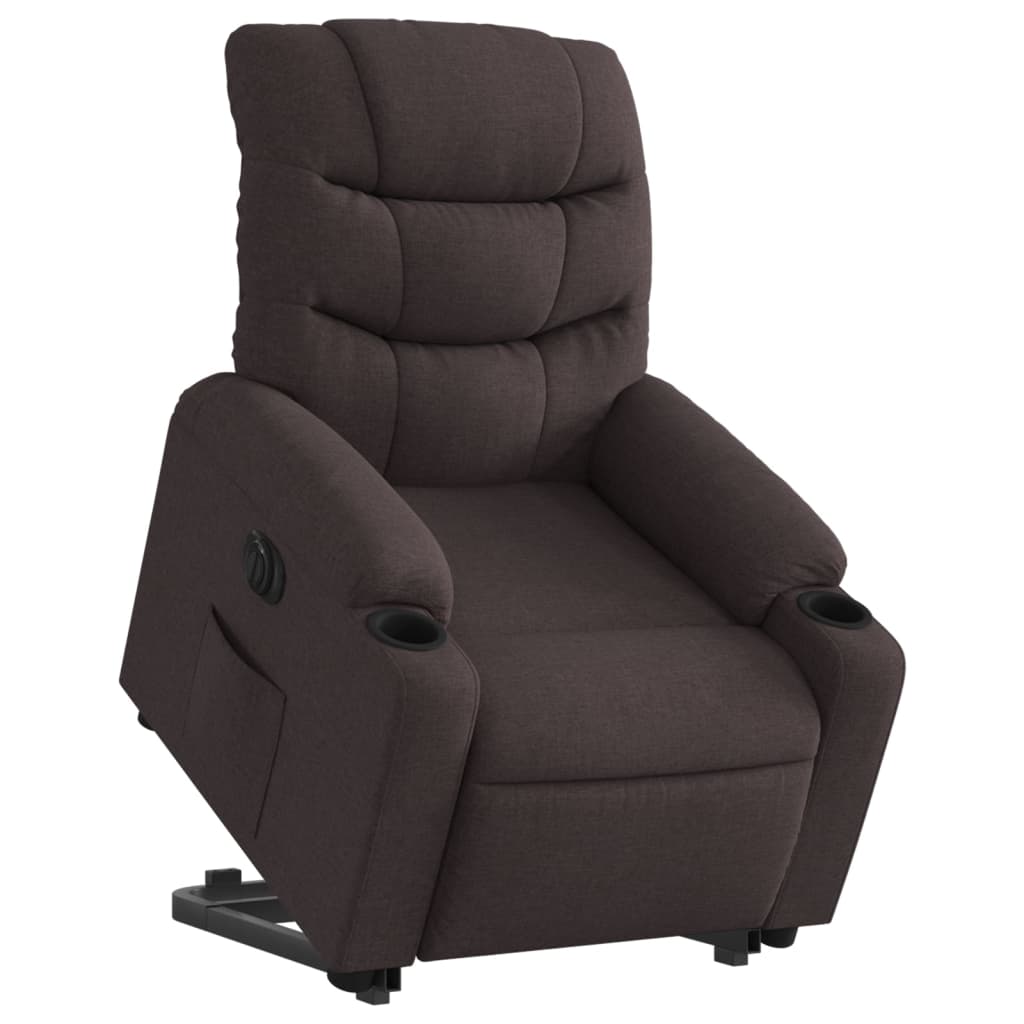 Fauteuil inclinable électrique marron foncé tissu Fauteuils vidaXL   