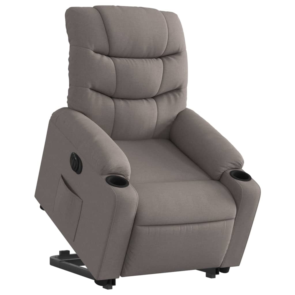 Fauteuil inclinable électrique taupe tissu Fauteuils vidaXL   