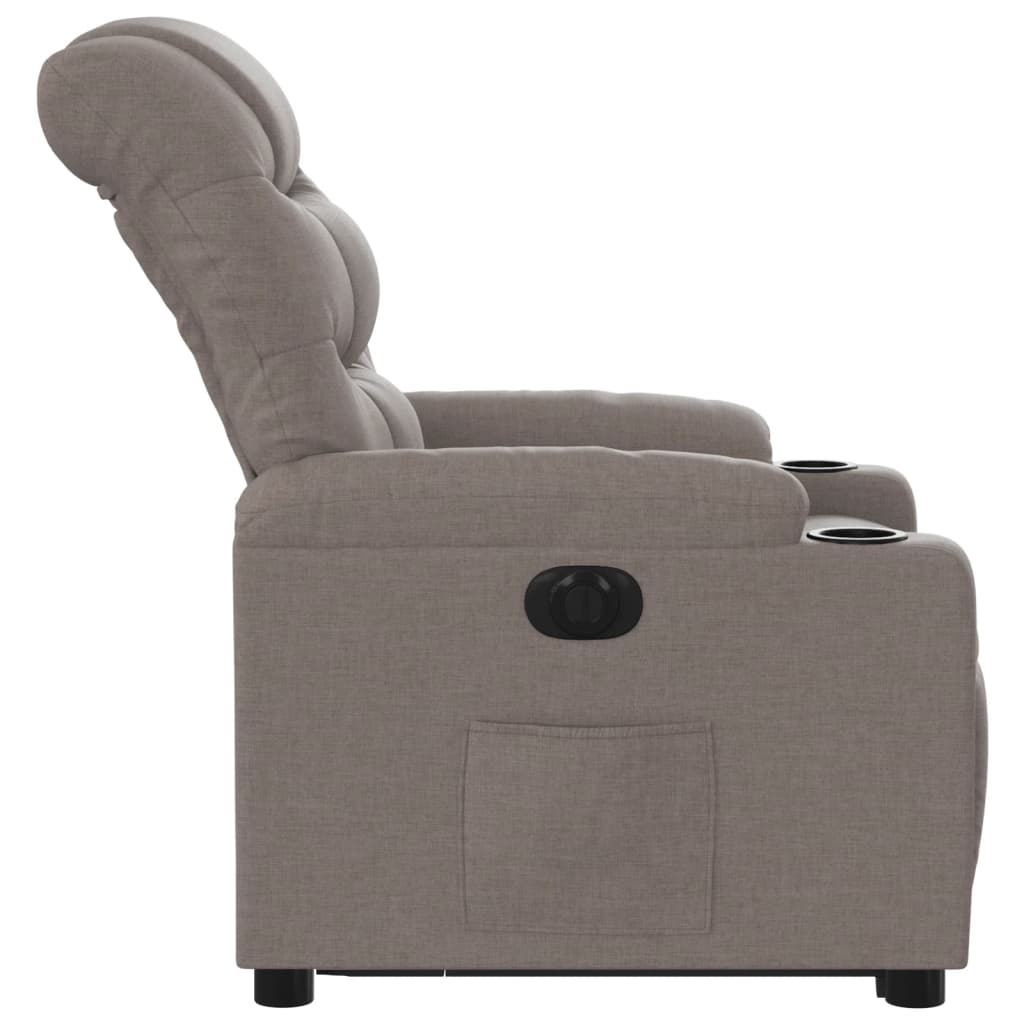 Fauteuil inclinable électrique taupe tissu Fauteuils vidaXL   