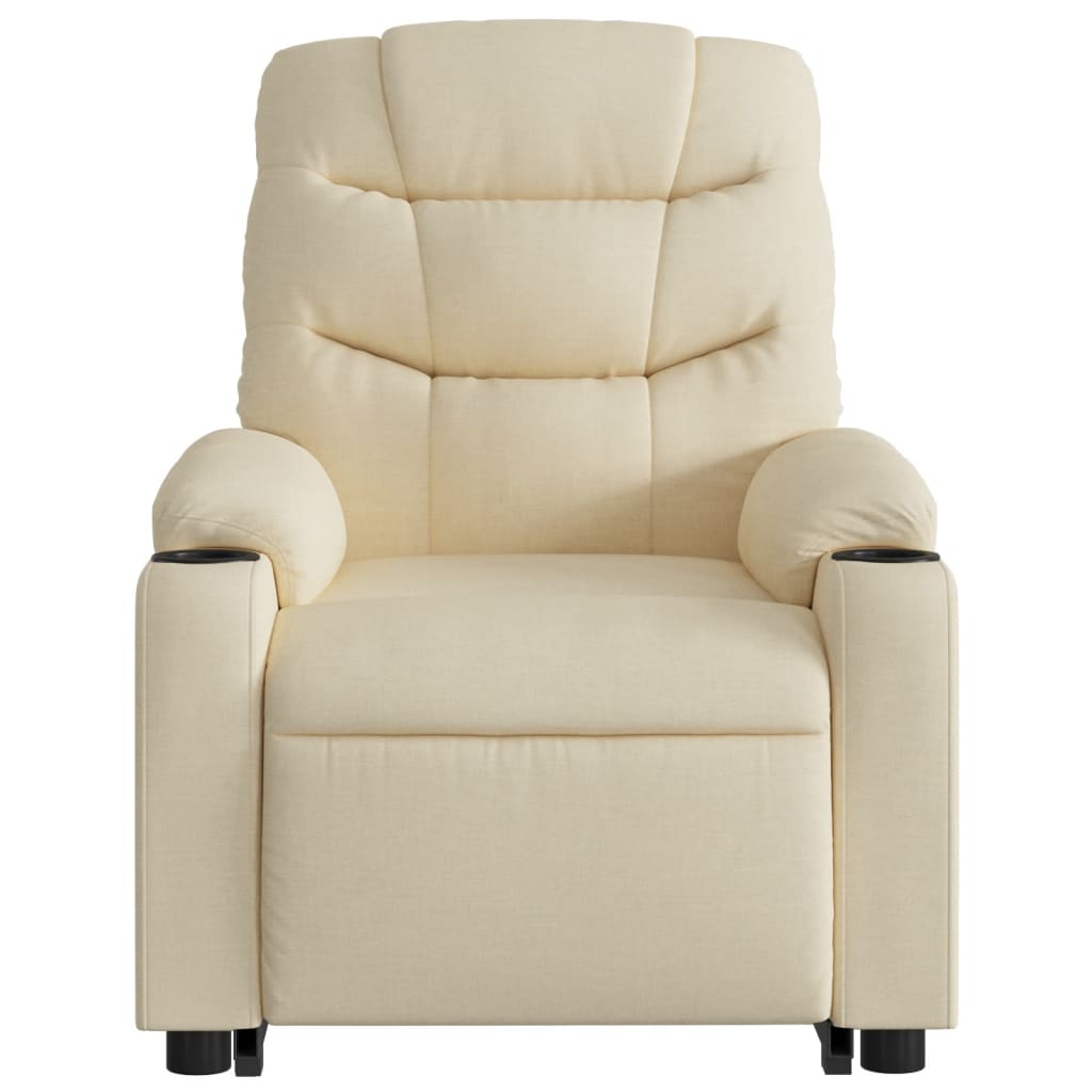 Fauteuil inclinable électrique crème tissu Fauteuils vidaXL   