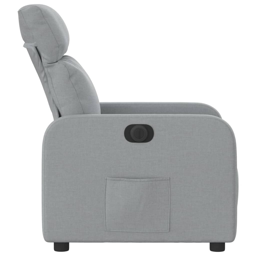 Fauteuil inclinable électrique Gris clair Tissu Fauteuils vidaXL   