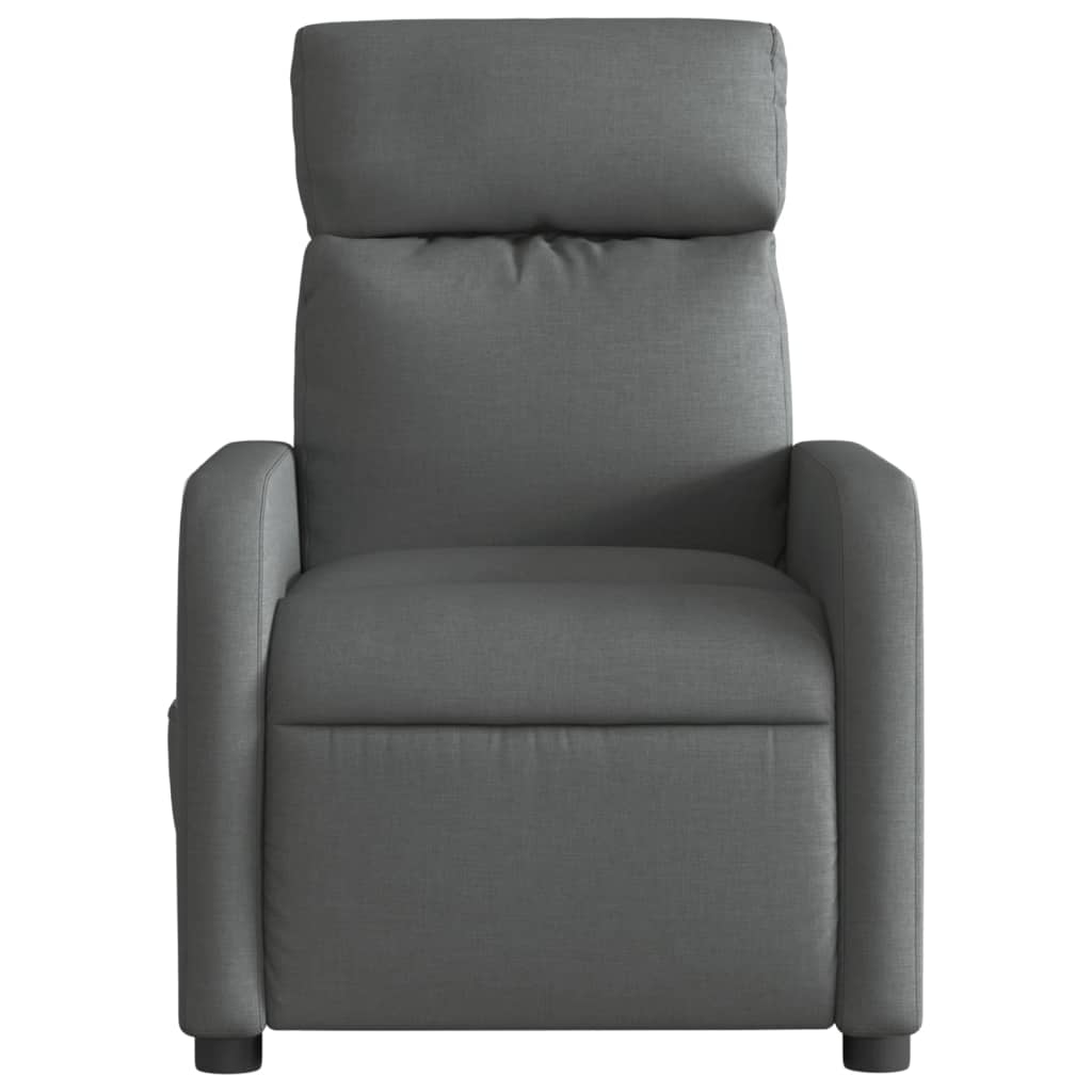 Fauteuil inclinable électrique Gris foncé Tissu Fauteuils vidaXL   