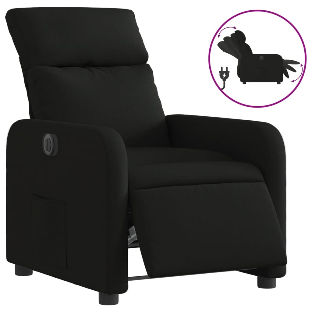 Fauteuil inclinable électrique Noir Tissu Fauteuils vidaXL   