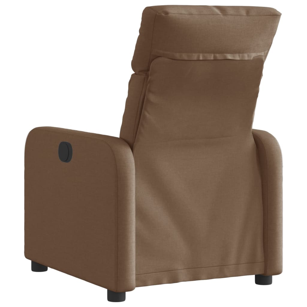 Fauteuil inclinable électrique Marron Tissu Fauteuils vidaXL   