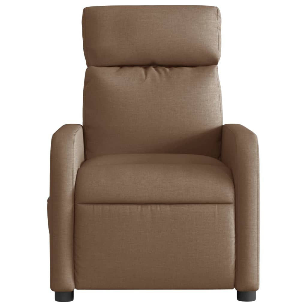 Fauteuil inclinable électrique Marron Tissu Fauteuils vidaXL   