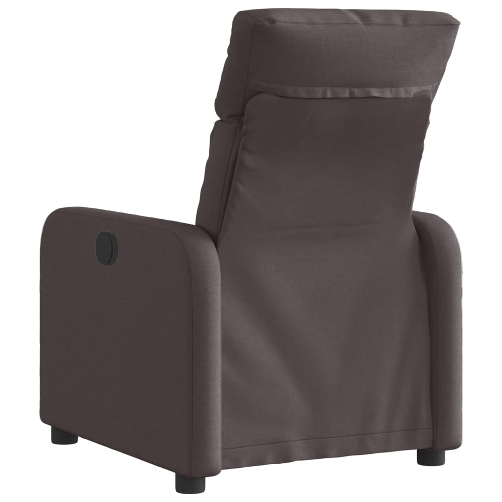 Fauteuil inclinable électrique Marron foncé Tissu Fauteuils vidaXL   