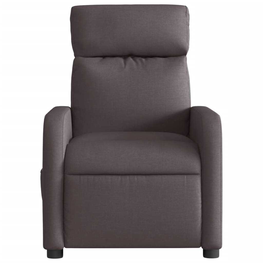 Fauteuil inclinable électrique Marron foncé Tissu Fauteuils vidaXL   