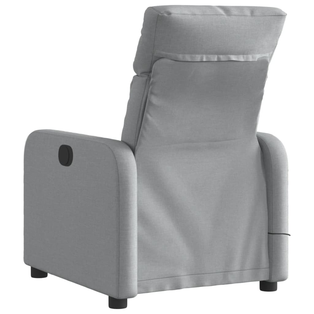 Fauteuil de massage inclinable électrique gris clair tissu Fauteuils vidaXL   