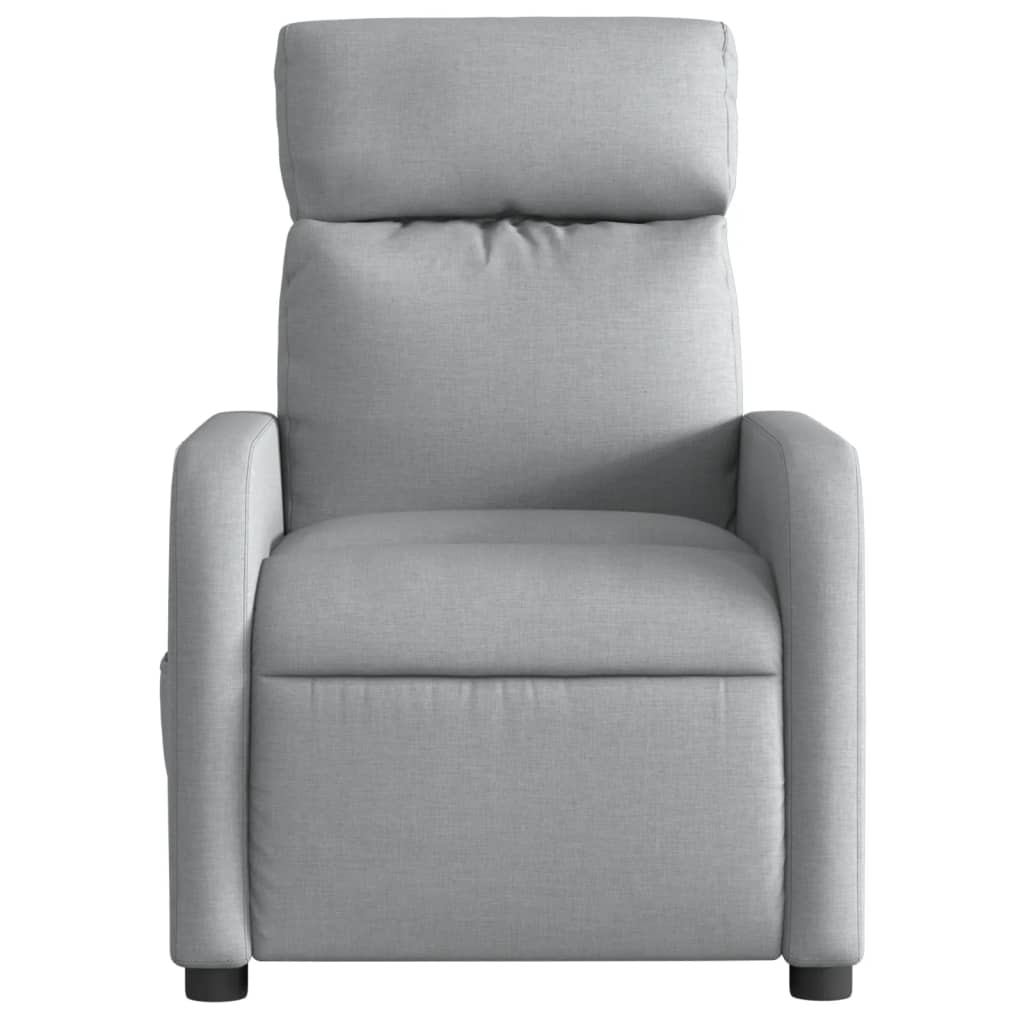 Fauteuil de massage inclinable électrique gris clair tissu Fauteuils vidaXL   