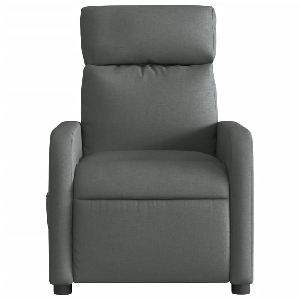 Fauteuil inclinable de massage électrique gris foncé tissu Fauteuils vidaXL   